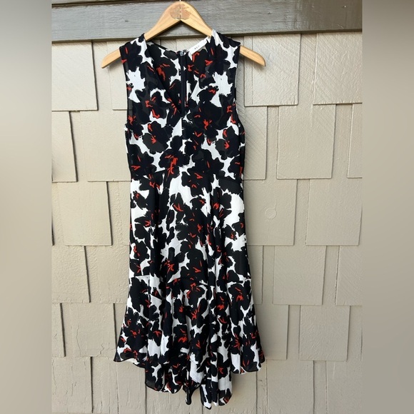 A.L.C. Nello Handkerchief Hem Floral Silk Dress Bohemian Cottagecore Fairy Sz 2 - Picture 4 of 10